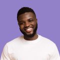 Handsome Males Faces Collage. Portraits Of Smiling Multiethnic Men Smiling Over Different Colorful Studio Backgrounds. Row Of Happy Guys Headshots. Masculinity And Diversity Concept